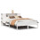 VidaXL vidaXL Bookcase Bed without Mattress White 135x190 cm Double Solid Wood Pine 2
