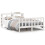 VidaXL vidaXL Bed Frame with Headboard White 150x200 cm King Size Solid Wood Pine 2