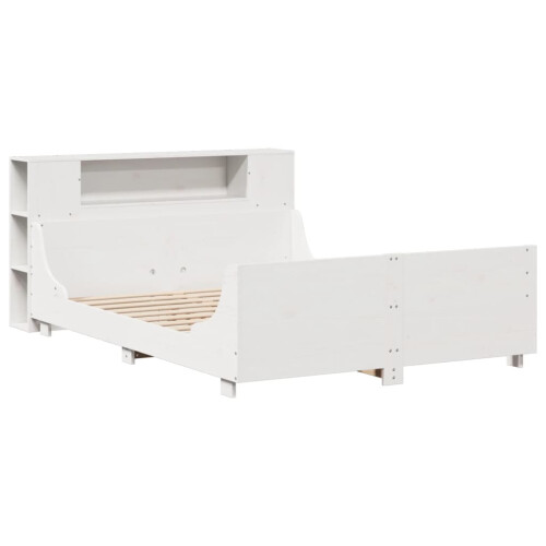 VidaXL vidaXL Bed Frame without Mattress White 150x200 cm King Size Solid Wood Pine 2