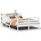 VidaXL vidaXL Bookcase Bed without Mattress White 135x190 cm Double Solid Wood Pine 2