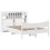 VidaXL vidaXL Bed Frame without Mattress White 150x200 cm King Size Solid Wood Pine 3