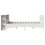 VidaXL vidaXL Bookcase Bed without Mattress White 135x190 cm Double Solid Wood Pine 5