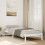 VidaXL vidaXL Extra Long Bed Frame without Mattress White 80x210 cm Solid Wood Pine 1