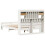 VidaXL vidaXL Bookcase Bed without Mattress White 135x190 cm Double Solid Wood Pine 6