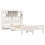 VidaXL vidaXL Bookcase Bed without Mattress White 135x190 cm Double Solid Wood Pine 3