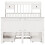 VidaXL vidaXL Bookcase Bed without Mattress White 135x190 cm Double Solid Wood Pine 4