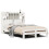VidaXL vidaXL Bookcase Bed without Mattress White 135x190 cm Double Solid Wood Pine 2