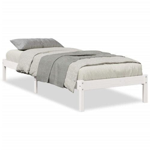 VidaXL vidaXL Extra Long Bed Frame without Mattress White 80x220 cm Solid Wood Pine 1