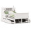VidaXL vidaXL Bookcase Bed without Mattress White 135x190 cm Double Solid Wood Pine 2
