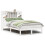 VidaXL vidaXL Bookcase Bed without Mattress White 135x190 cm Double Solid Wood Pine 2