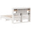 VidaXL vidaXL Bookcase Bed without Mattress White 135x190 cm Double Solid Wood Pine 6