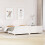 VidaXL vidaXL Bed Frame with Headboard White 180x200 cm Super King Solid Wood Pine 1
