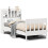 VidaXL vidaXL Bed Frame without Mattress White 75x190 cm Small Single Solid Wood Pine 2