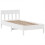VidaXL vidaXL Bed Frame without Mattress White 75x190 cm Small Single Solid Wood Pine 5