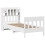 VidaXL vidaXL Bed Frame without Mattress White 75x190 cm Small Single Solid Wood Pine 3