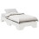 VidaXL vidaXL Bed Frame No Mattress Stackable White 75x190 cm Small Single Solid Wood 1