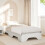 VidaXL vidaXL Bed Frame No Mattress Stackable White 75x190 cm Small Single Solid Wood 4