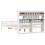 VidaXL vidaXL Bookcase Bed without Mattress Bed Frame White King Size Solid Wood Pine 6