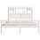 VidaXL vidaXL Bookcase Bed without Mattress Bed Frame White King Size Solid Wood Pine 4