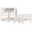 VidaXL vidaXL Bookcase Bed without Mattress Bed Base White King Size Solid Wood Pine 3