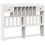 VidaXL vidaXL Bookcase Bed without Mattress Bed Base White King Size Solid Wood Pine 6