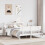 VidaXL vidaXL Bed Frame without Mattress White 120x190 cm Small Double Solid Wood Pine 1