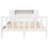VidaXL vidaXL Bookcase Bed without Mattress Bed Base White King Size Solid Wood Pine 4