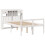 VidaXL vidaXL Bookcase Bed without Mattress White 135x190 cm Double Solid Wood Pine 3