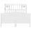 VidaXL vidaXL Bookcase Bed without Mattress Bed Base White King Size Solid Wood Pine 4