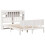 VidaXL vidaXL Bookcase Bed without Mattress Bed Base White King Size Solid Wood Pine 3