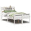 VidaXL vidaXL Bookcase Bed without Mattress White 135x190 cm Double Solid Wood Pine 2
