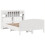 VidaXL vidaXL Bookcase Bed without Mattress Bed Base White King Size Solid Wood Pine 3