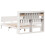 VidaXL vidaXL Bookcase Bed without Mattress Bed Base White King Size Solid Wood Pine 6