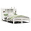 VidaXL vidaXL Bookcase Bed without Mattress Bed Frame White King Size Solid Wood Pine 2