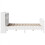 VidaXL vidaXL Bookcase Bed without Mattress Bed Base White King Size Solid Wood Pine 5