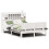 VidaXL vidaXL Bookcase Bed without Mattress Bed Base White King Size Solid Wood Pine 2