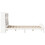 VidaXL vidaXL Bookcase Bed without Mattress Bed Frame White King Size Solid Wood Pine 5