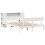 VidaXL vidaXL Bookcase Bed without Mattress Bed Base White King Size Solid Wood Pine 3