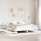 VidaXL vidaXL Bed Frame Home Bed Base White 180x200 cm Super King Solid Wood Pine 1