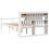 VidaXL vidaXL Bookcase Bed without Mattress Bed Base White King Size Solid Wood Pine 6