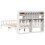 VidaXL vidaXL Bookcase Bed without Mattress Bed Base White King Size Solid Wood Pine 6