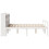 VidaXL vidaXL Bookcase Bed without Mattress Bed Base White King Size Solid Wood Pine 5
