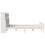 VidaXL vidaXL Bookcase Bed without Mattress Bed Base White King Size Solid Wood Pine 5