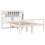 VidaXL vidaXL Bookcase Bed without Mattress Bed Base White King Size Solid Wood Pine 3