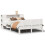 VidaXL vidaXL Bookcase Bed without Mattress Bed Base White King Size Solid Wood Pine 2