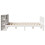 VidaXL vidaXL Bookcase Bed without Mattress Bed Base White King Size Solid Wood Pine 5