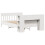 VidaXL vidaXL Bookcase Bed without Mattress Bed Base White King Size Solid Wood Pine 6