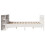 VidaXL vidaXL Bookcase Bed without Mattress Bed Base White King Size Solid Wood Pine 5