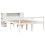VidaXL vidaXL Bookcase Bed without Mattress Bed Base White King Size Solid Wood Pine 3