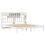 VidaXL vidaXL Bookcase Bed without Mattress Bed White Super King Solid Wood Pine 3
